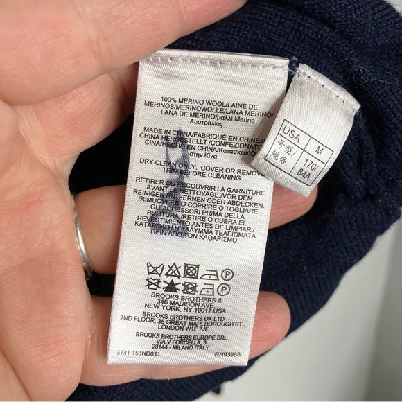 Brooks Brothers merino wool sweater navy blue size medium/small - Picture 4 of 5